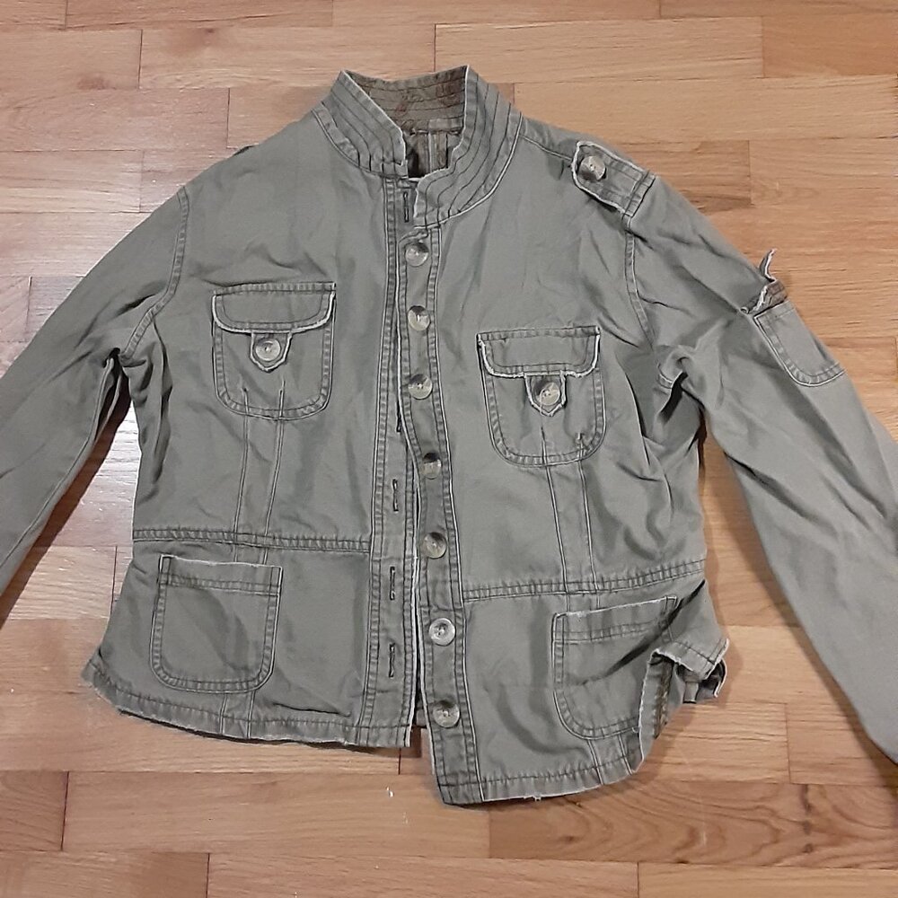 Green cute Jean jacket